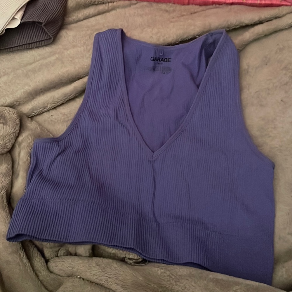 purple crop top